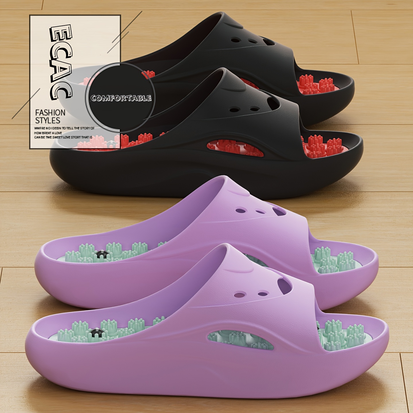Flip Flop Beach Men - Pantuflas de Masaje EVA para Hombre