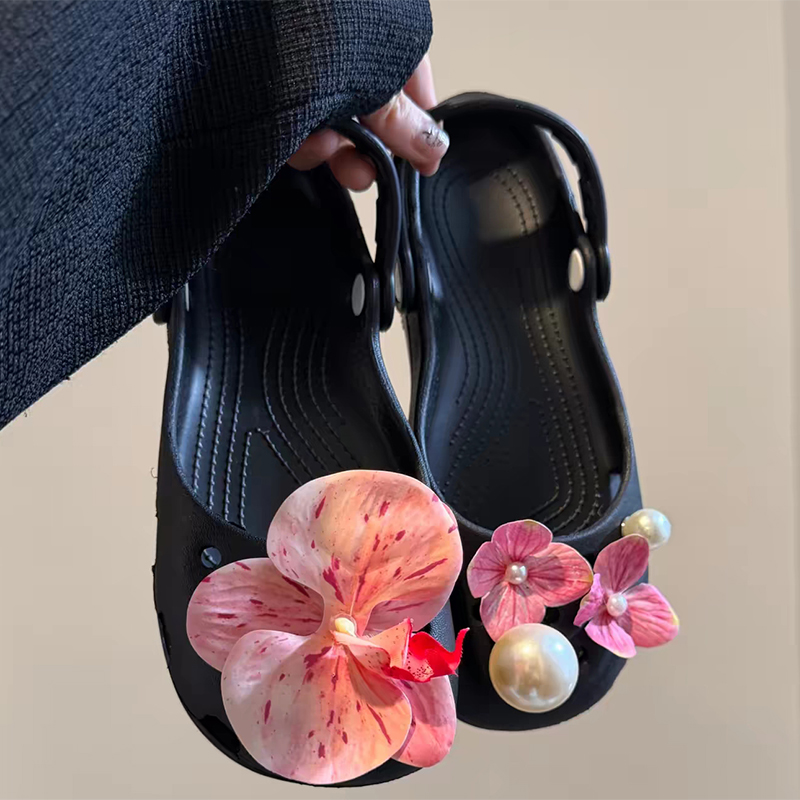 Men Shoes Elegant - Zuecos de Ballet Retro con Flores