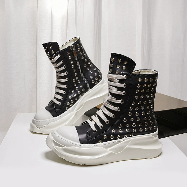 Canvas Sneaker High - Zapatos Vintage para Hombre, Botas de