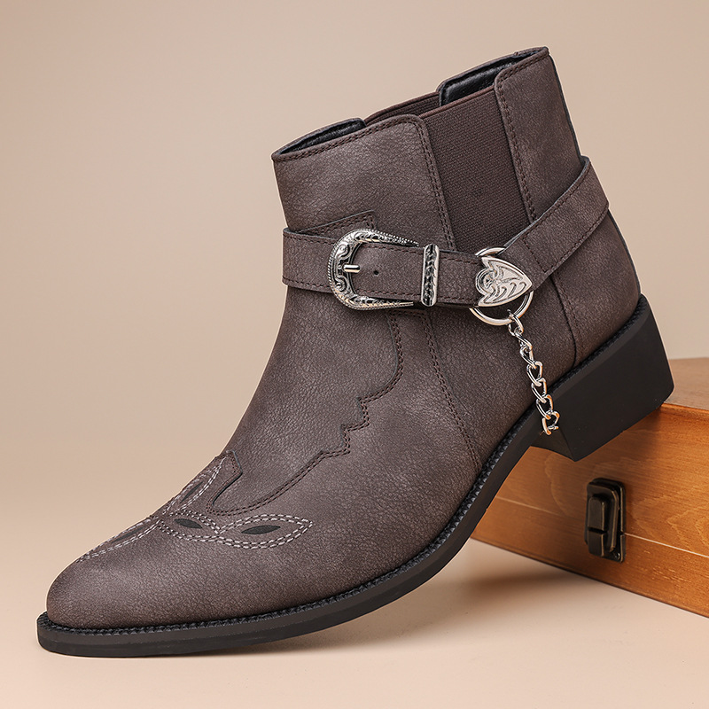 Men'S Shoes Top Brands - Botas de Vaquero Retro de Moda
