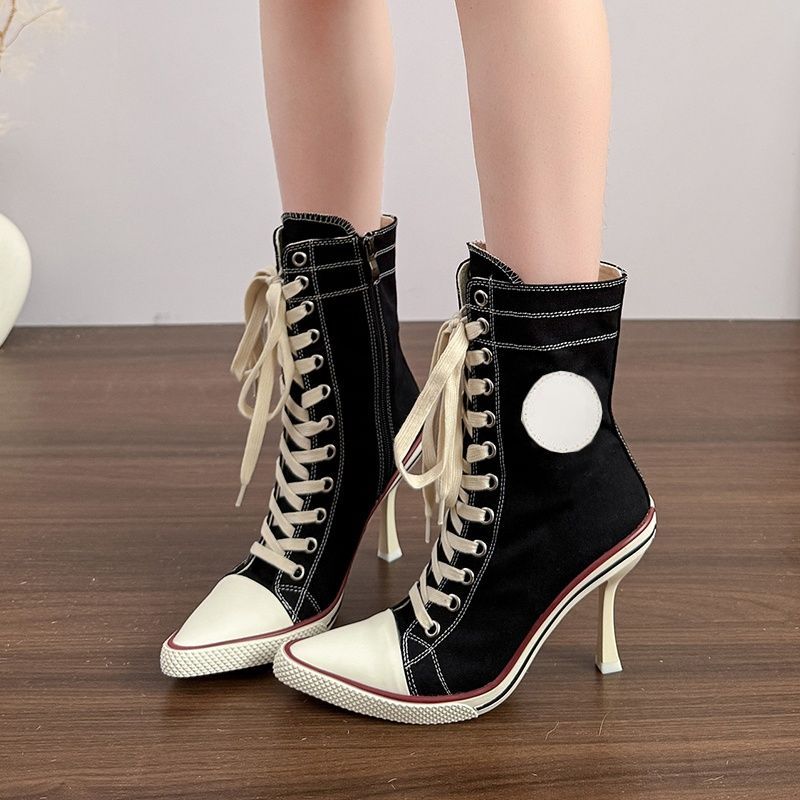 Zapatos de tacón alto de diseñ - Canvas Sneaker High reseña y precio