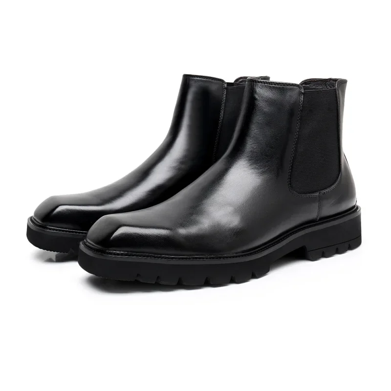 Botas elegantes de cuero genui - Men Shoes Elegant reseña y precio