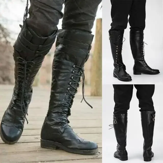 Botas medievales Steampunk par - Men Shoes Europe To Us reseña y precio