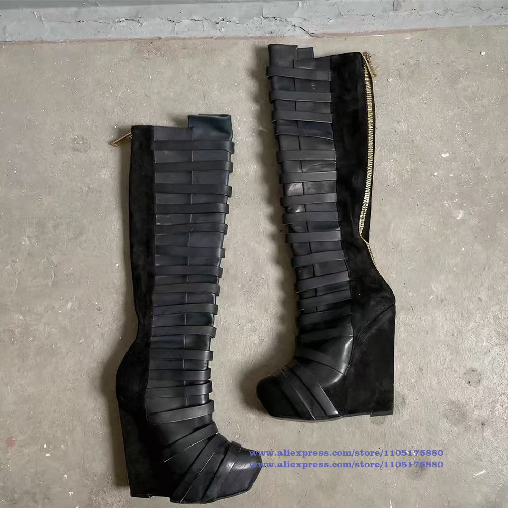 Botas hasta la rodilla con pla - Men'S Shoes With Toes reseña y precio
